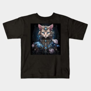 Fantasy Siberian Cat Kids T-Shirt